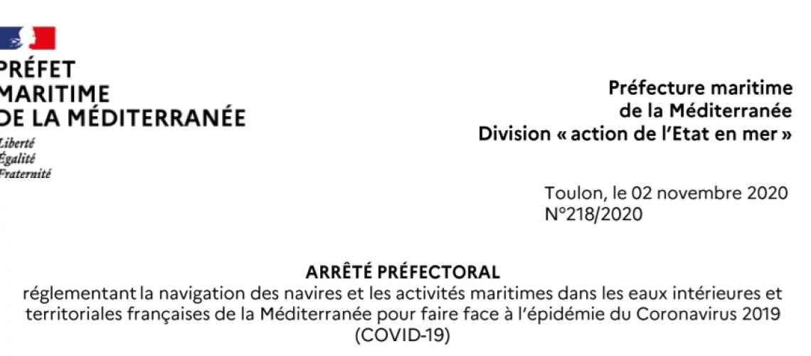 arreté prefecture maritime